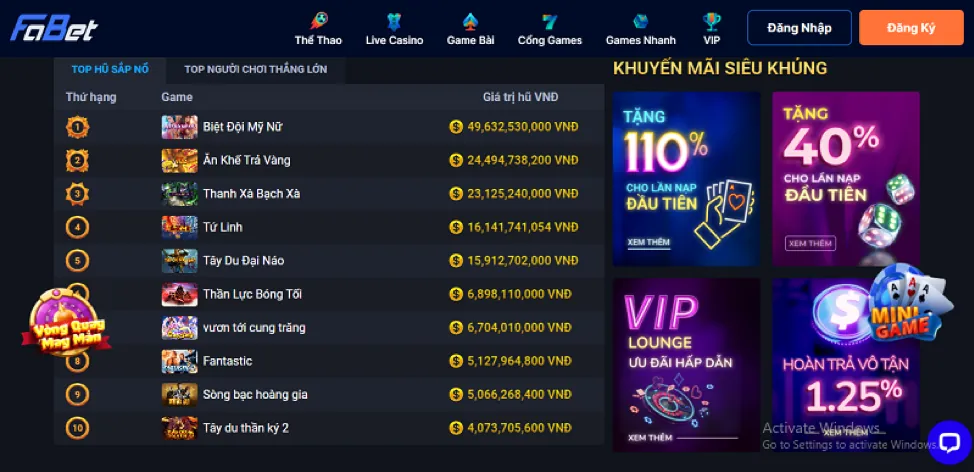 Ưu đãi và khuyến mãi casino tại 8dayvn chính thức